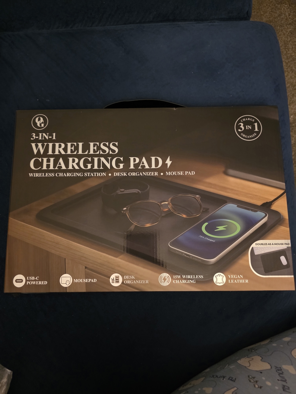 3-in-1 Wireless Charging Pad - Black